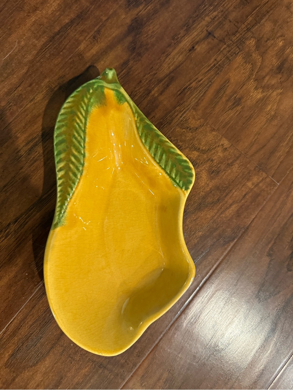 Vintage California Pottery Pear shaped dish Made in USA‎ 1970’s retro vibes